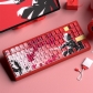 Sakura 104+24 Cherry Profile PBT Dye-subbed Doubleshot Backlit Keycaps Set Side Legends for Mechanical Keyboard